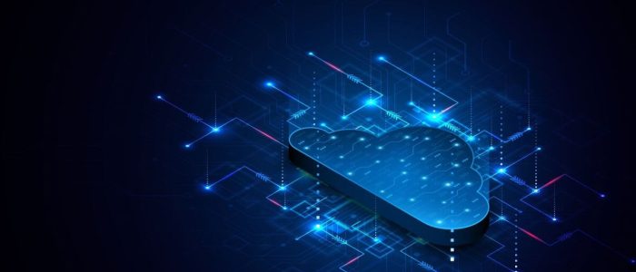GovCloud Los Angeles - Secure Cloud Symbol with Cybersecurity Wireframe Background by Global IT